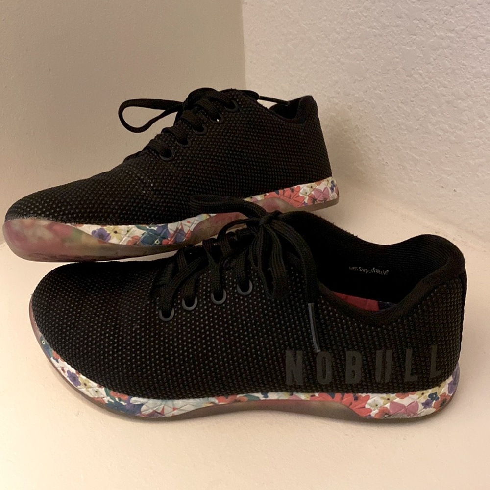 No Bull Women Black Daisy Trianer Tennis Shoes Size 7.5